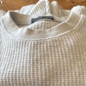 Brandy Melville Gray Crewneck Sweater with Textured Knit
